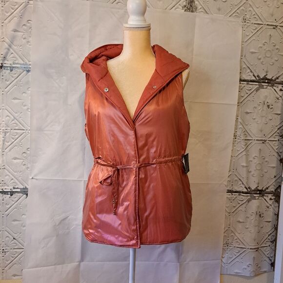 MARC NEW YORK ANDREW MARK FADED ROSE Y2K VEST HOODIE NEW SZ M - Picture 2 of 13